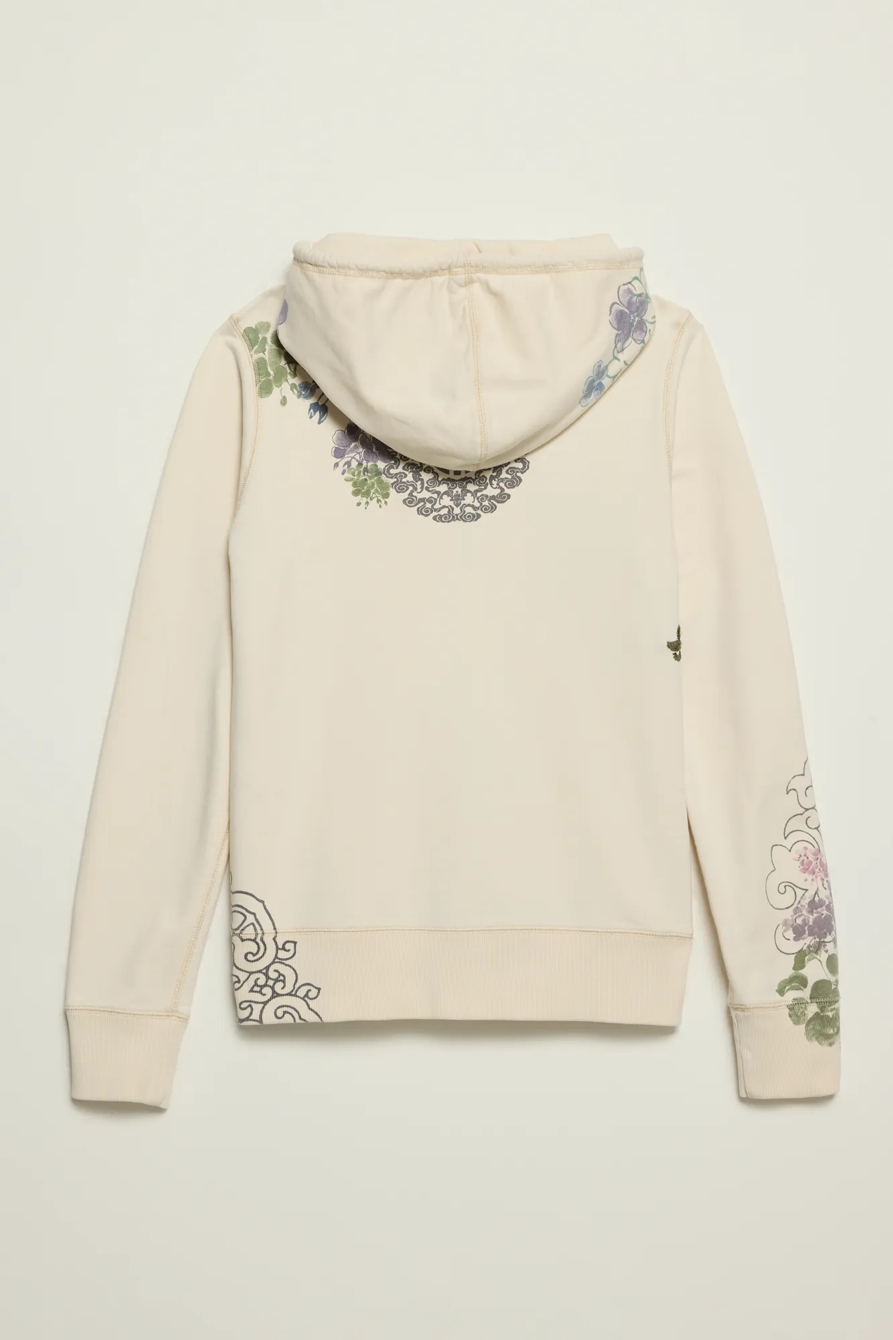 Lucky Brand Vintage Y2K Full Zip Hoodie — CREAM MULTI — image 3