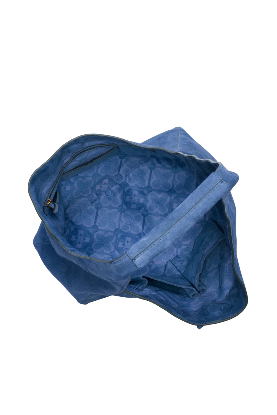 CLEM SUEDE HOBO BAG — BLUE — image 3