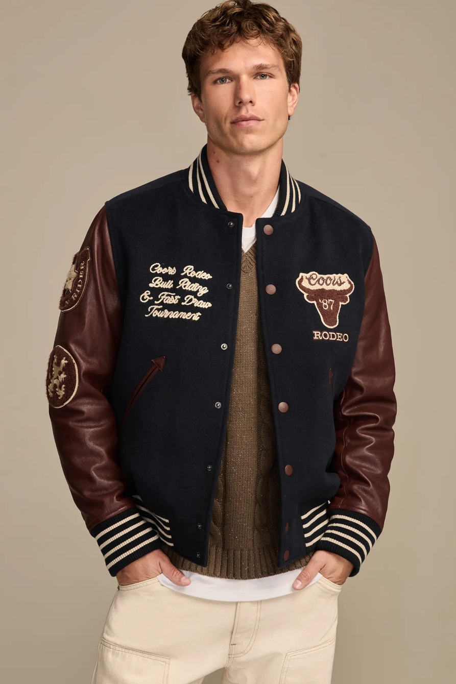 COORS VARSITY JACKET — NAVY MULTI — image 3