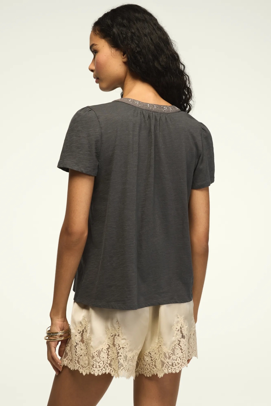 EMBROIDERED PEASANT TEE — CASTLEROCK — image 3