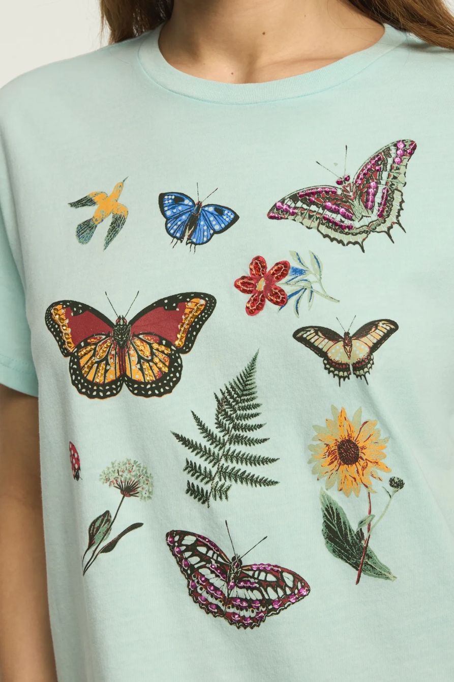 EMBELLISHED BUTTERFLY BOYFRIEND — WAN BLUE — image 2