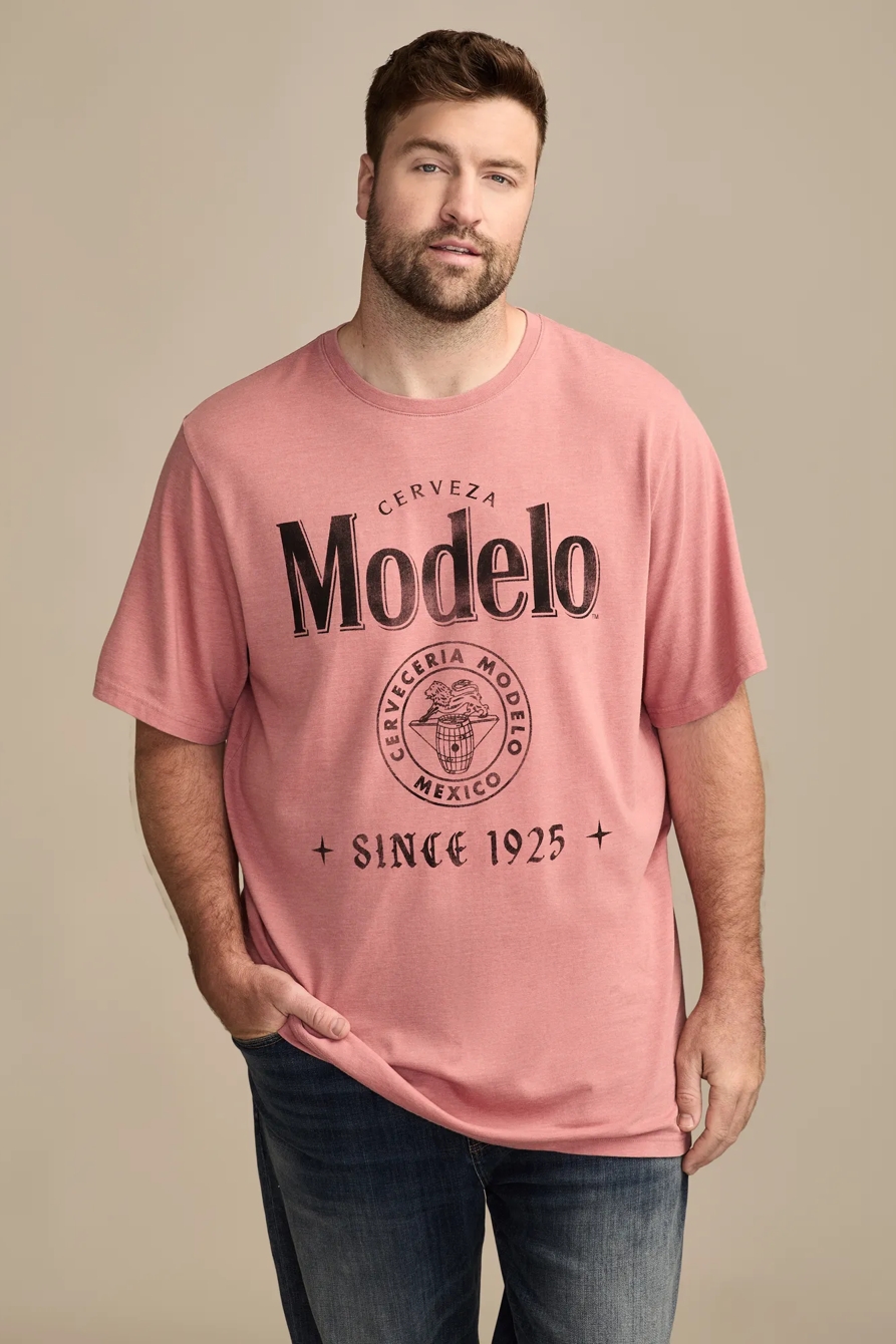 Big & Tall MODELO LOGO TEE — CEDAR WOOD — image 1