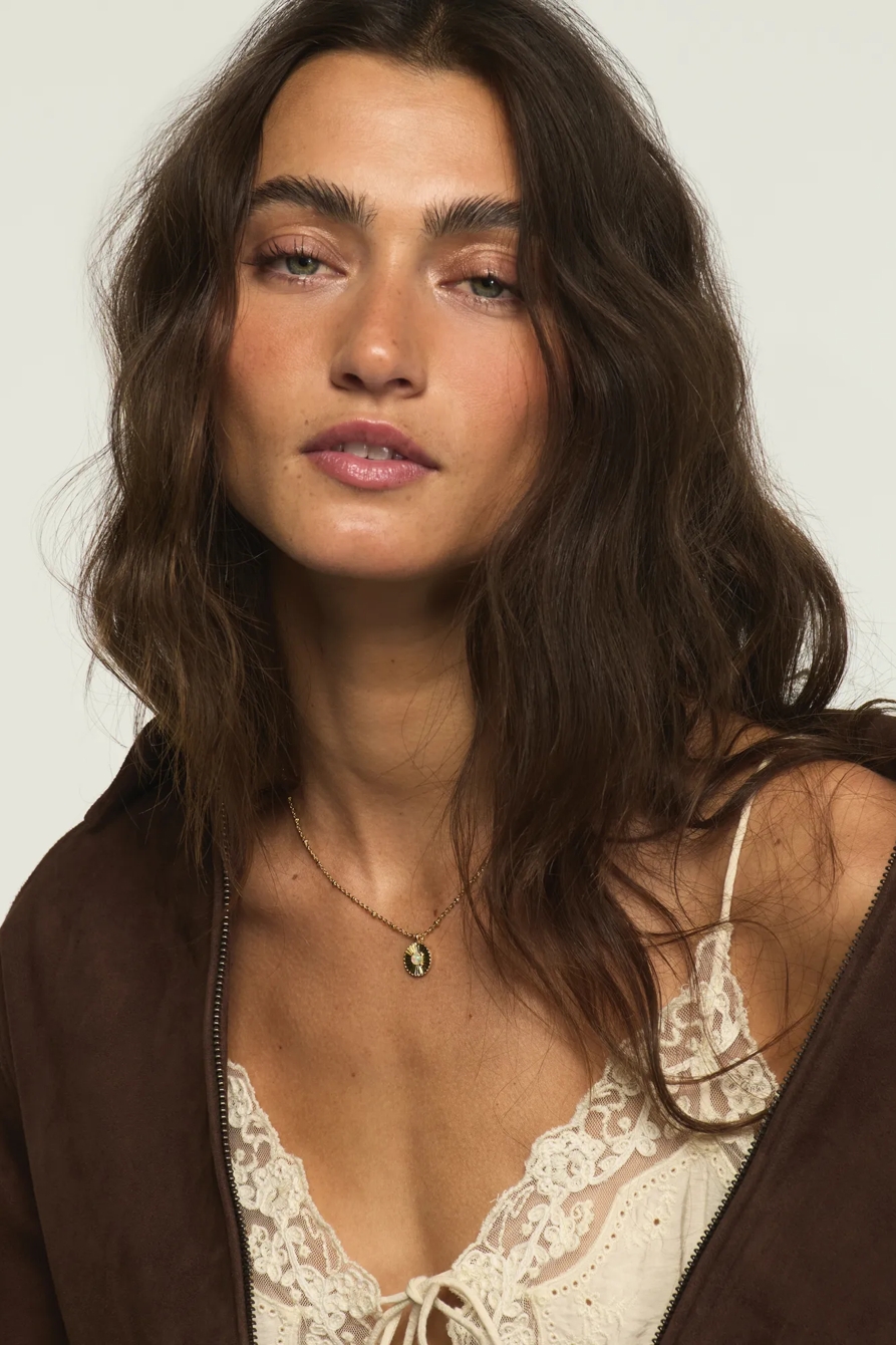 Chain Charm Necklace — ANTIQUE GOLD — image 2