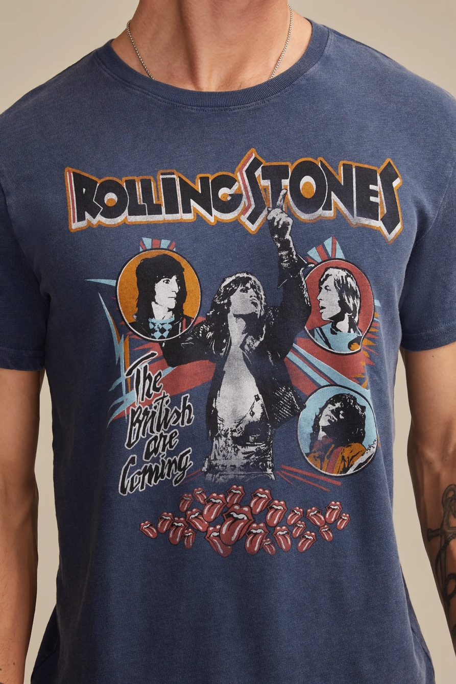 ROLLING STONES ARE COMING TEE — DARK DENIM — image 2