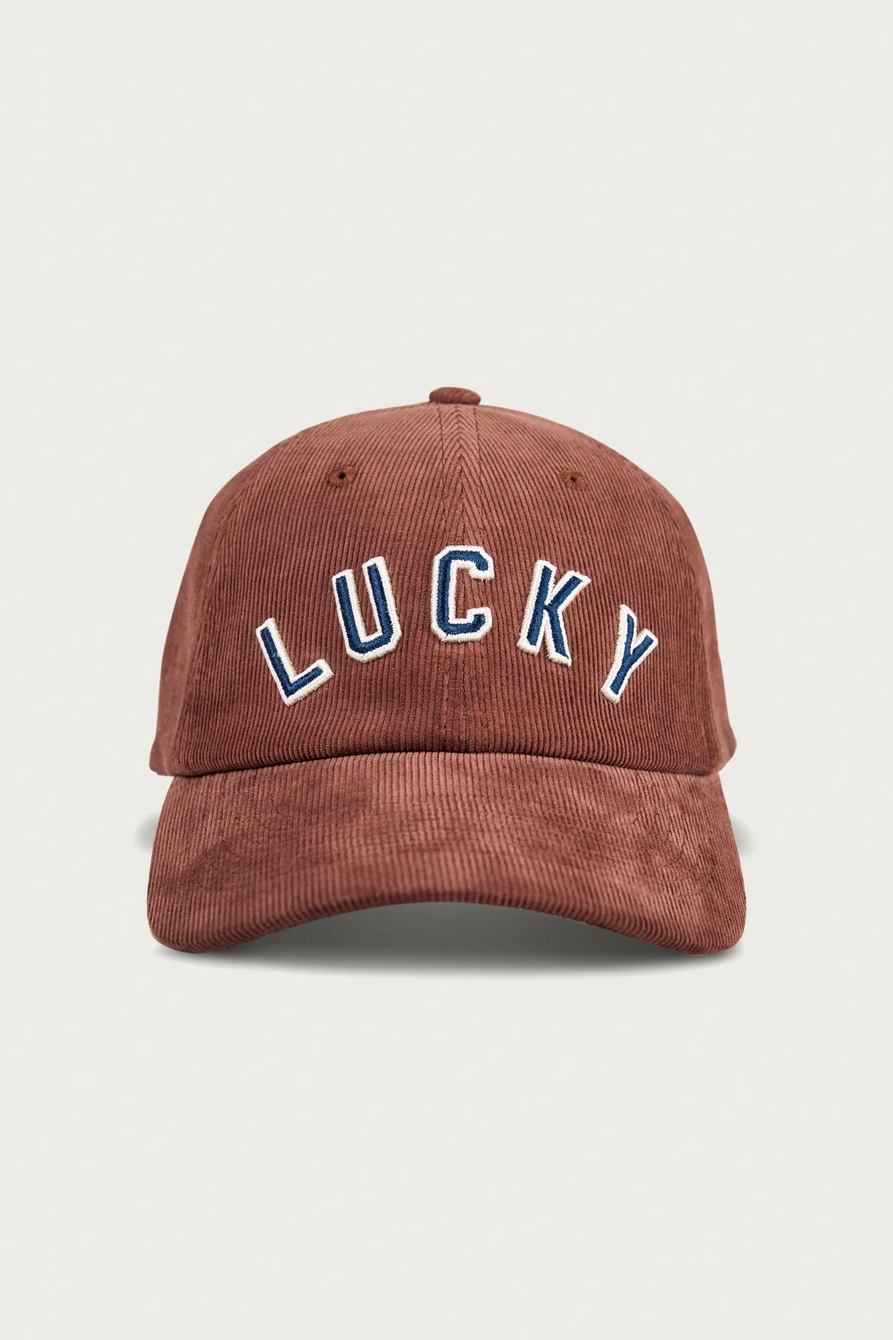 Lucky Corduroy Baseball Hat — RUST/COPPER — image 4