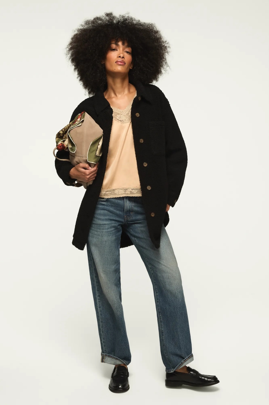 OVERSIZED SHIRT JACKET — #001 BLACK — image 2