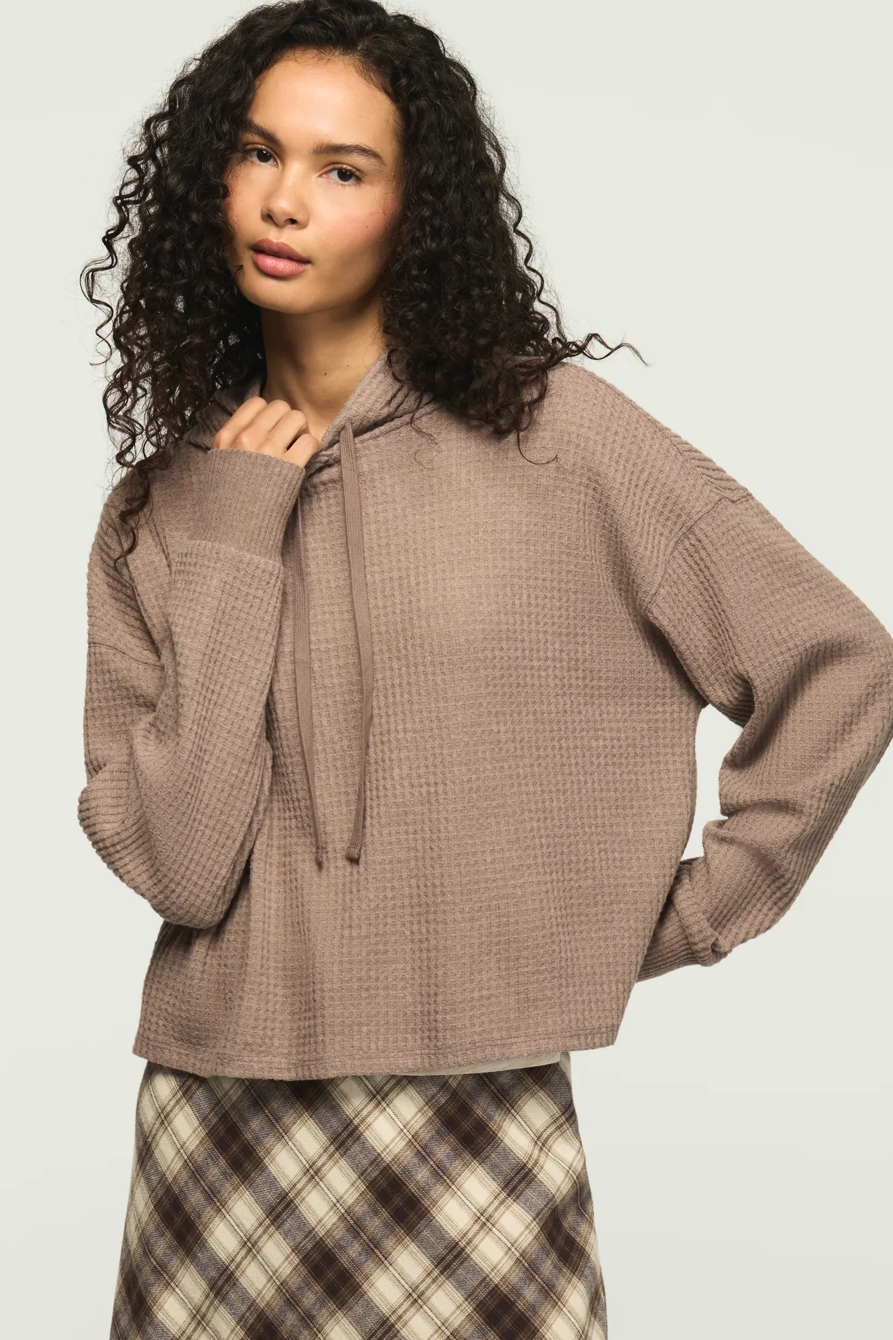 CLOUD WAFFLE HOODIE — IRON WASH — image 1