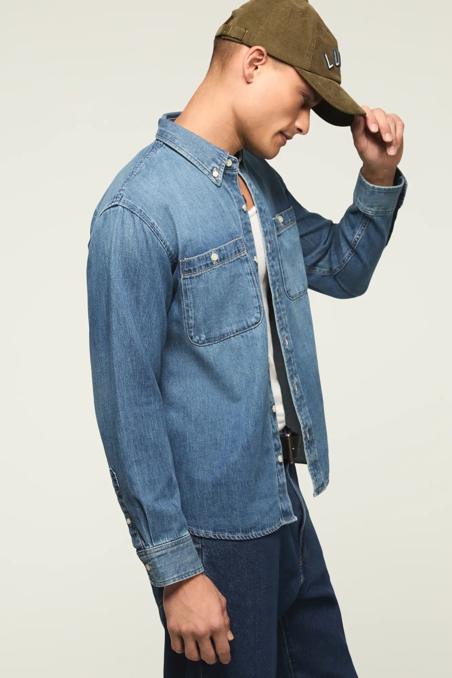 DENIM UTILITY SHIRT — MESA — image 4