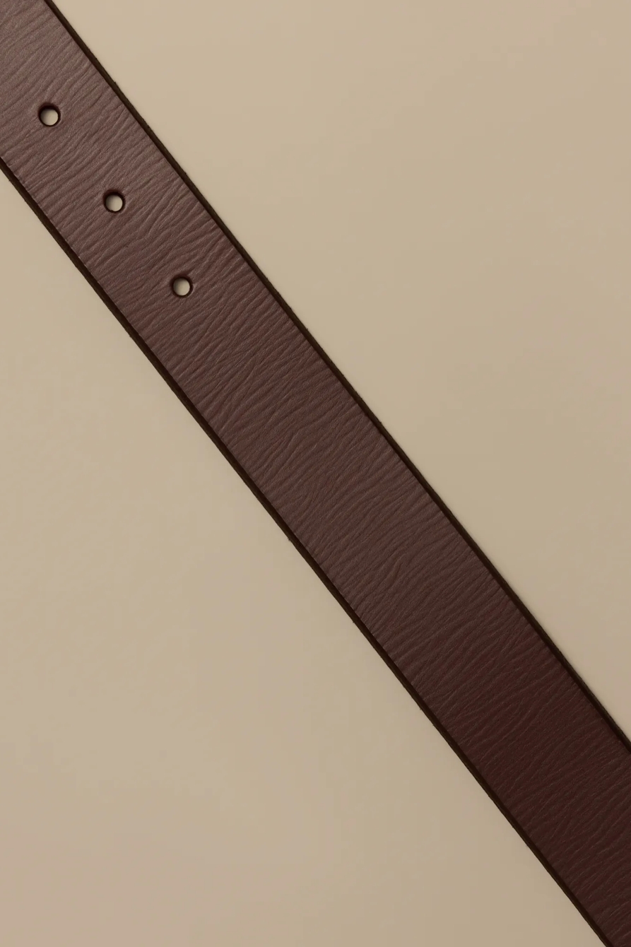 SANTA FE LEATHER BELT — MEDIUM BROWN — image 2