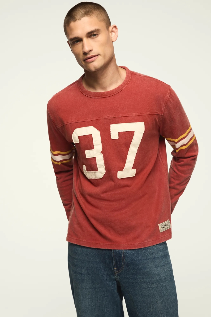 ATHLETIC LONG SLEEVE TEE — RED OCHRE — image 2