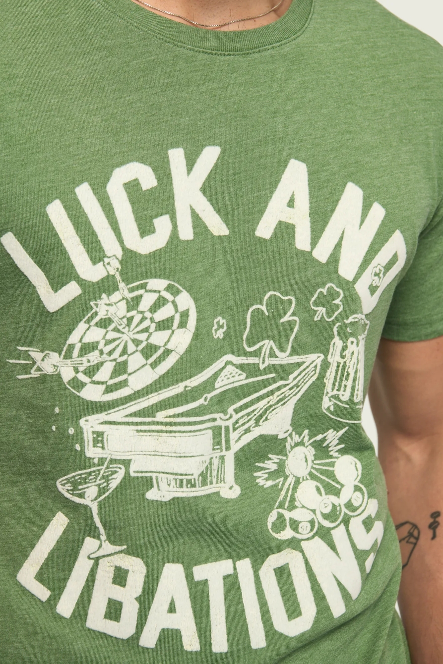 LUCK AND LIBATIONS TEE — ARTICHOKE GREEN — image 2