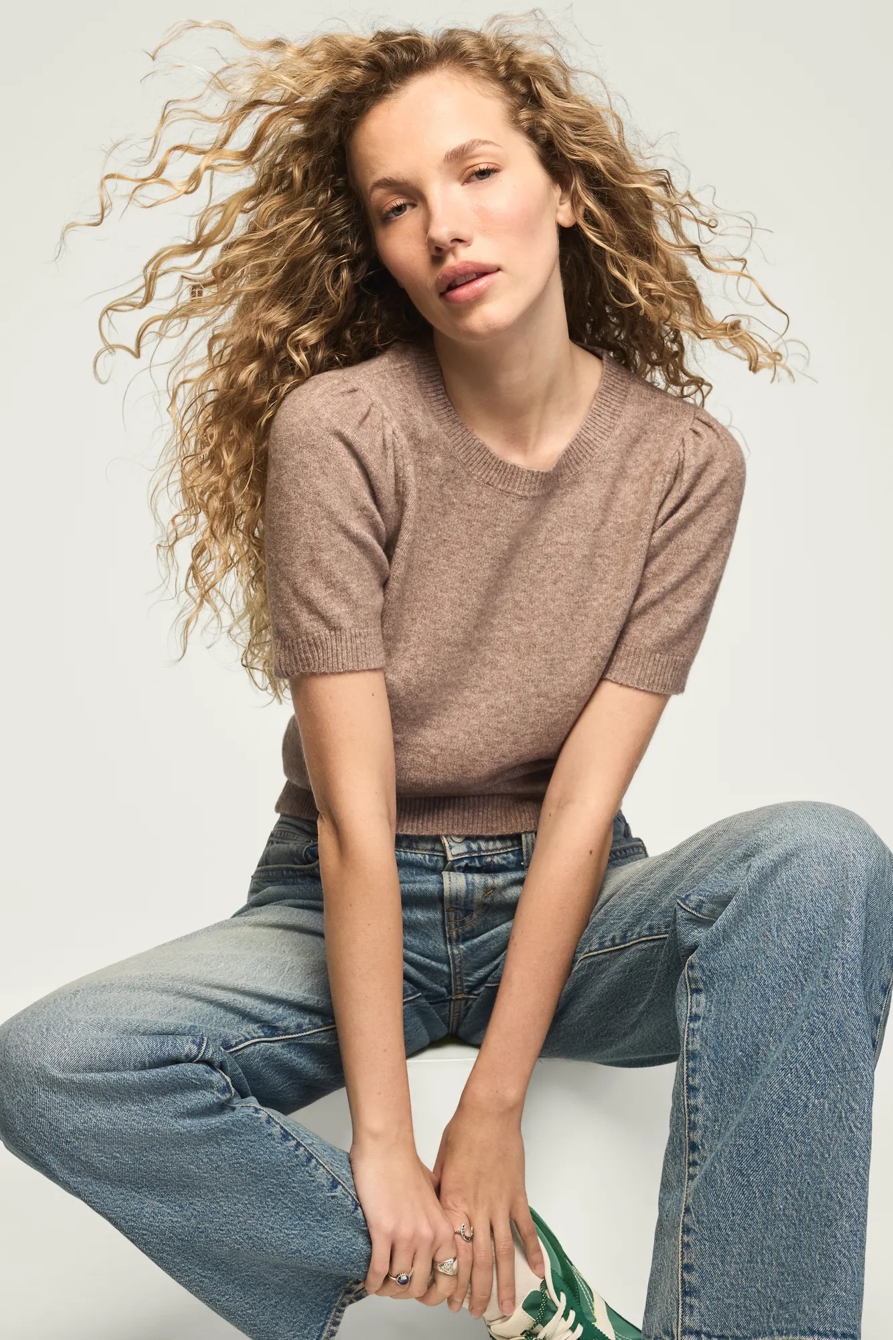 PUFF SLEEVE SWEATER TEE — BROS B2452 FALCON HEATHER — image 5