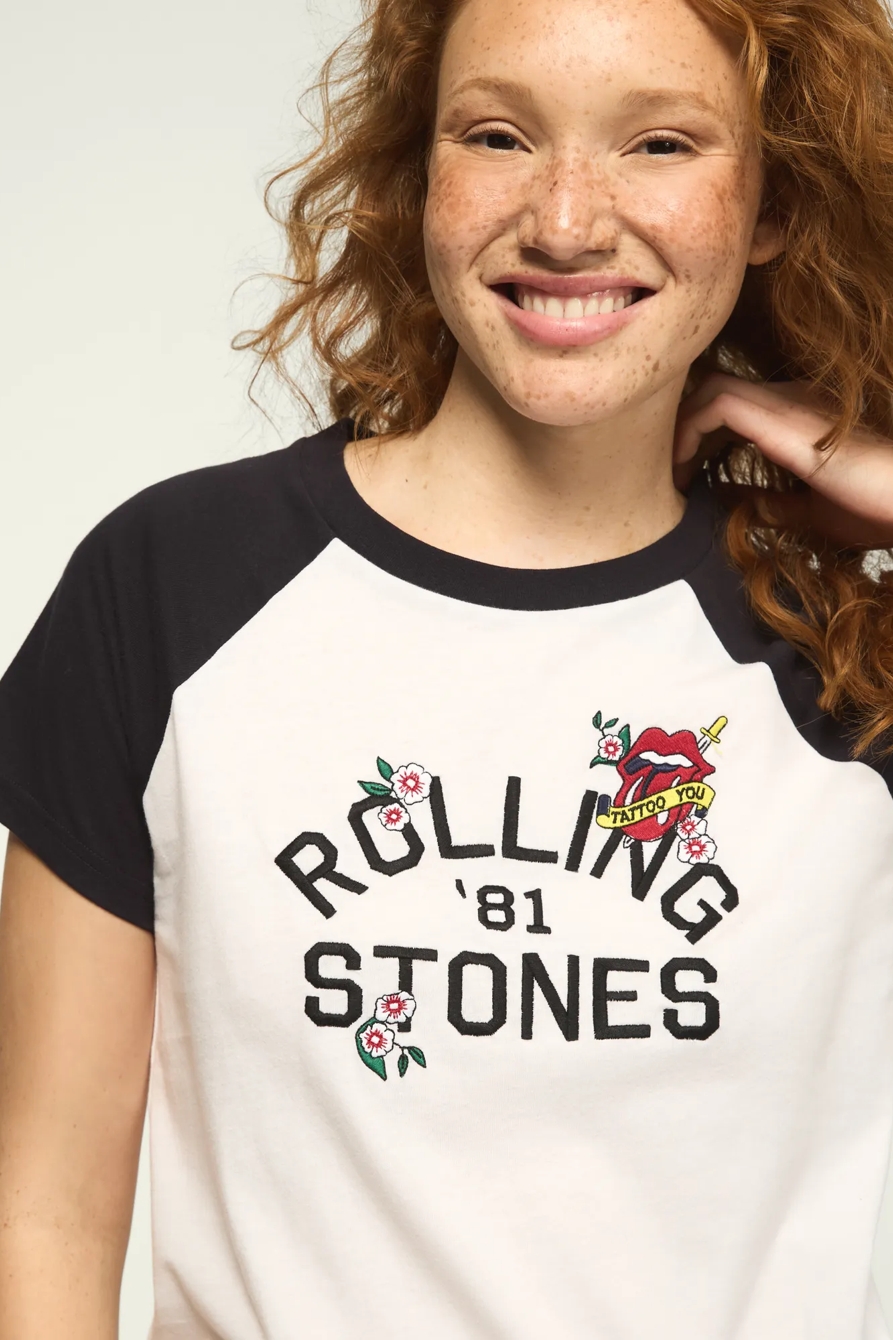 ROLLING STONES TATTOO YOU RAGLAN TEE — BRIGHT WHITE — image 1