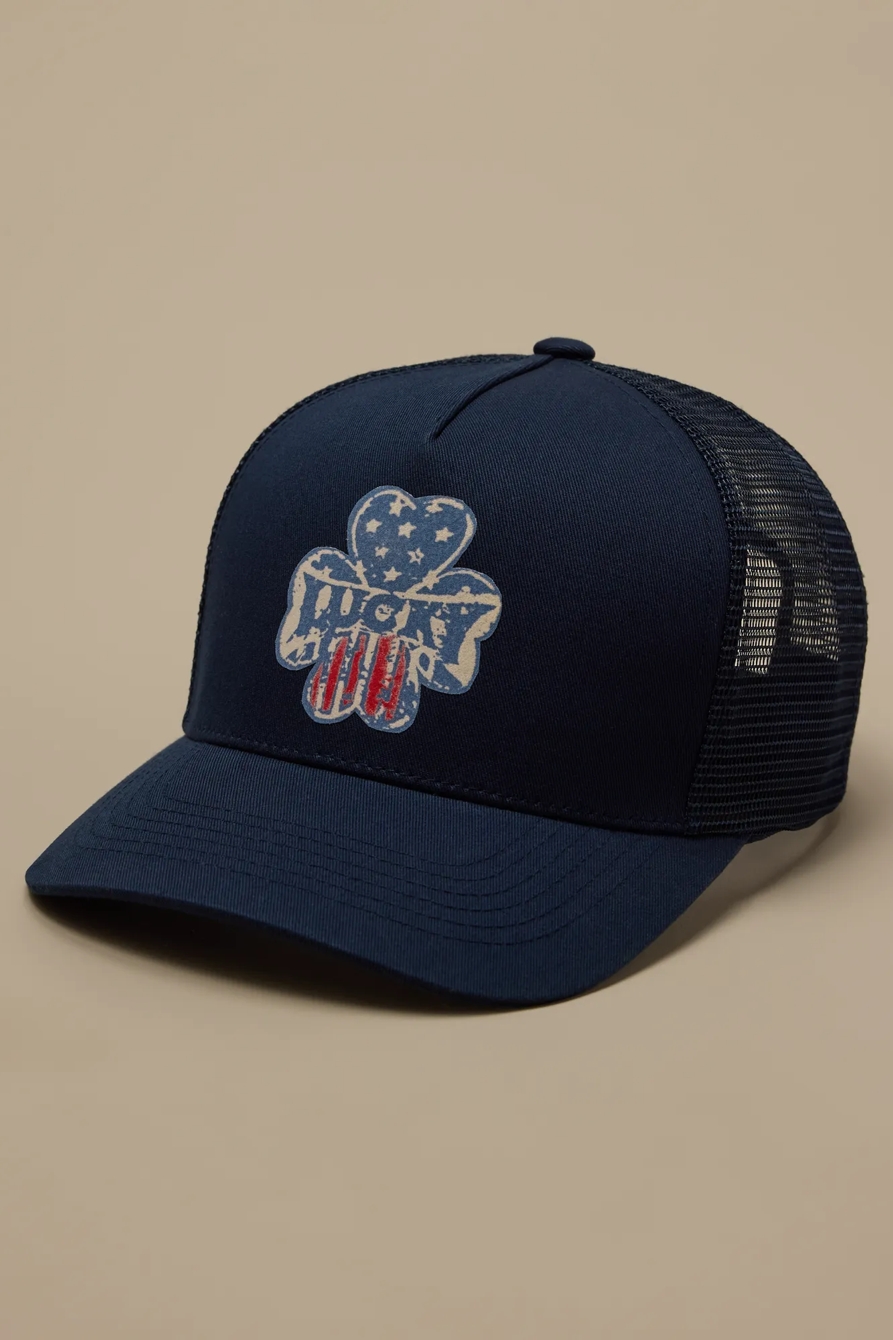 FELT CLOVER PATCH CAP — NAVY — image 1