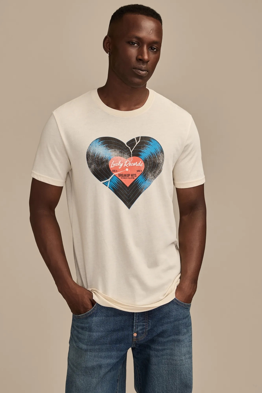 BROKEN RECORD TEE — BONE WHITE — image 1