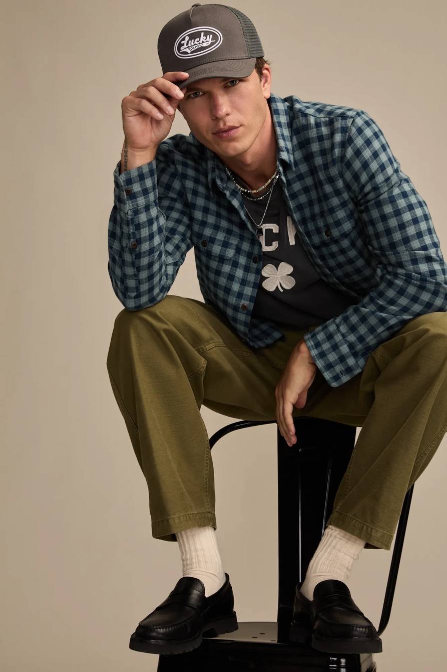 TWILL HUMBOLDT UTILITY SHIRT — GREEN MULTI — image 1