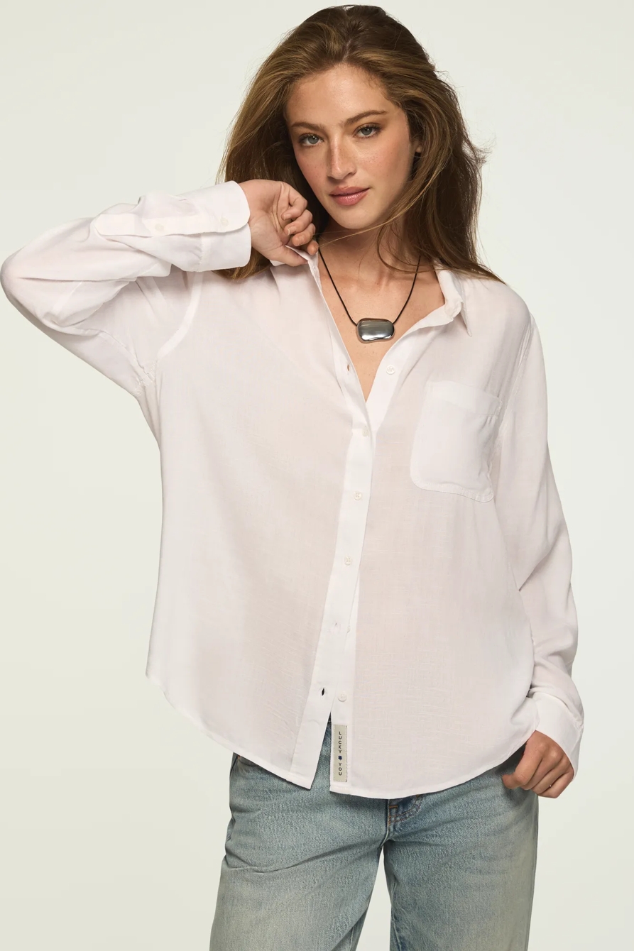 THE BOYFRIEND BUTTON-DOWN SHIRT — BRIGHT WHITE — image 5
