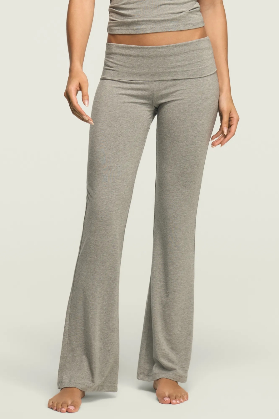 SOFT LOUNGE FLARE PANT — GREY HEATHER — image 2