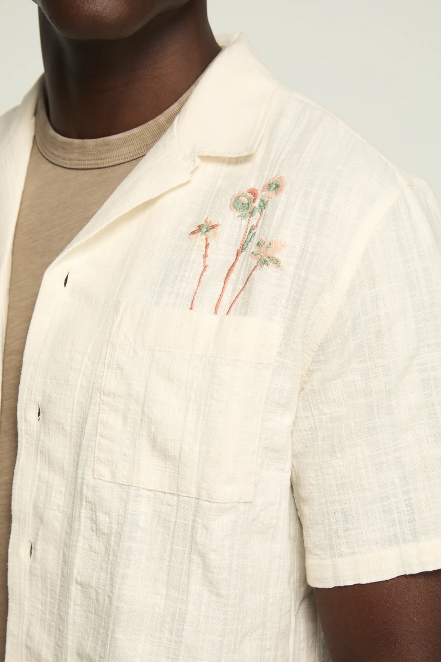 NOVELTY CAMP COLLAR SHIRT — CREAM MULTI — image 5