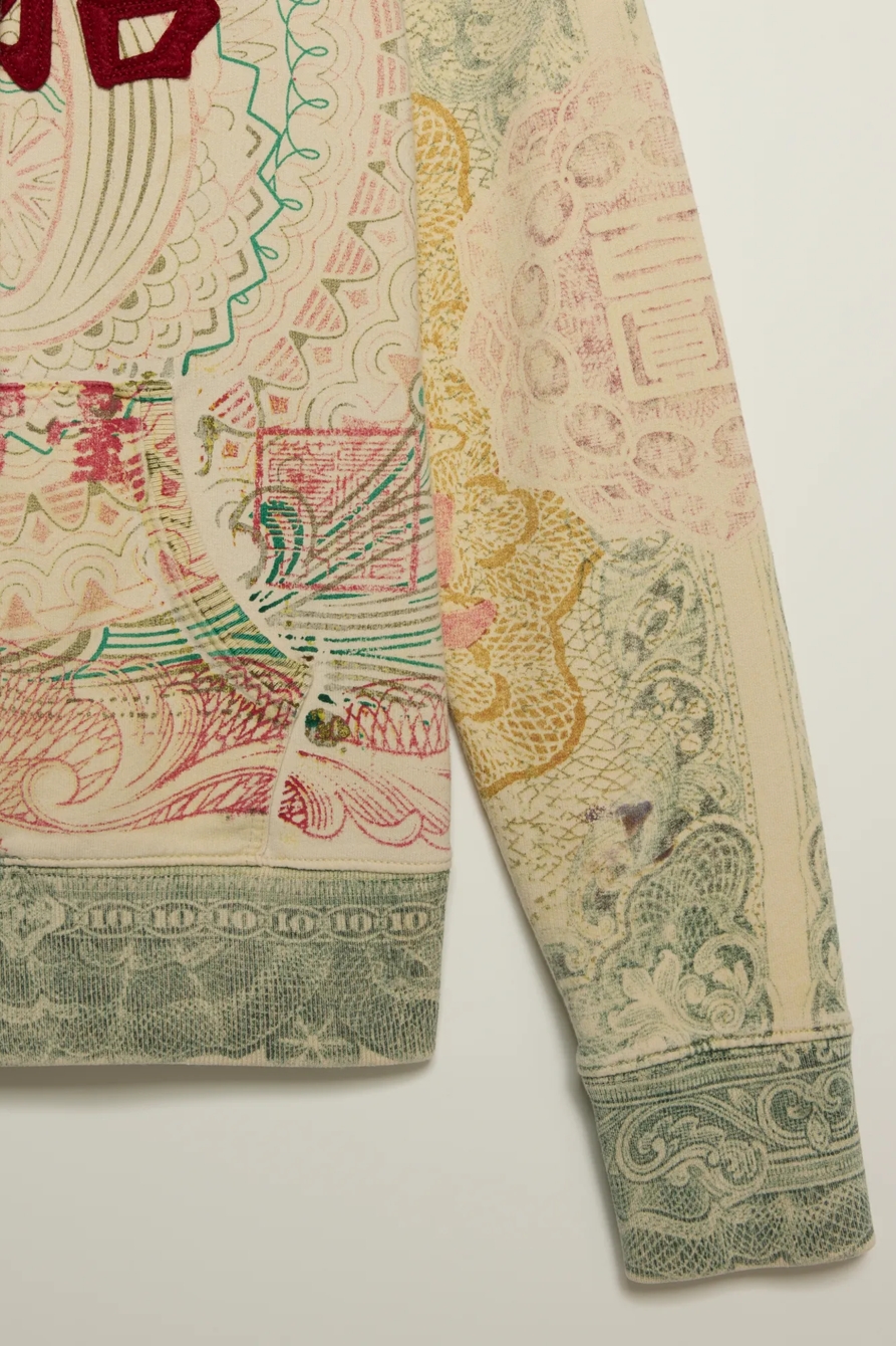 Lucky Brand Vintage Y2K Full Zip Hoodie — CREAM MULTI — image 4