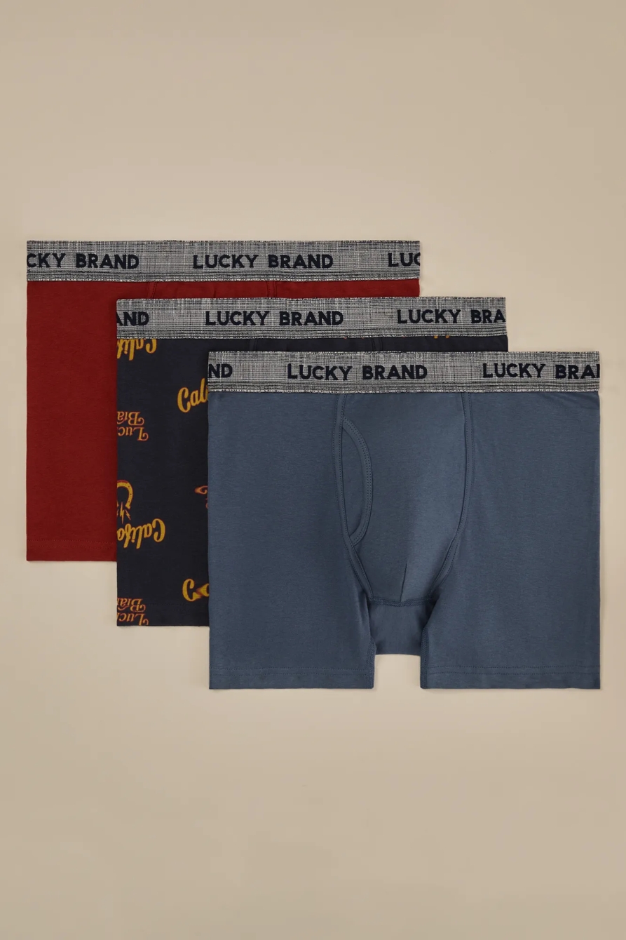 3 PACK STRETCH BOXER BRIEFS — MULTI — image 1