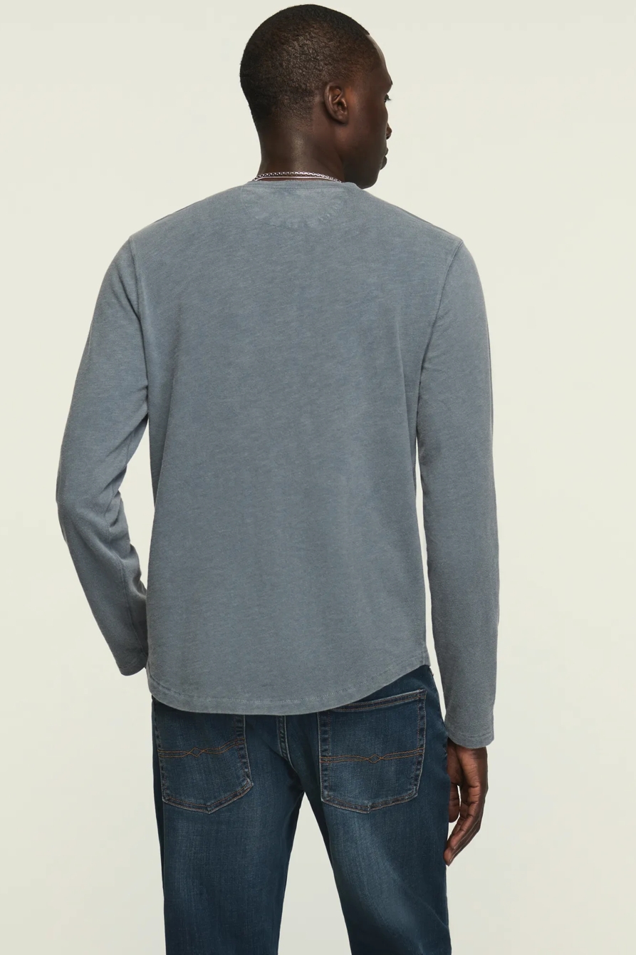 Weekend Slub Henley — Flint Stone — image 3