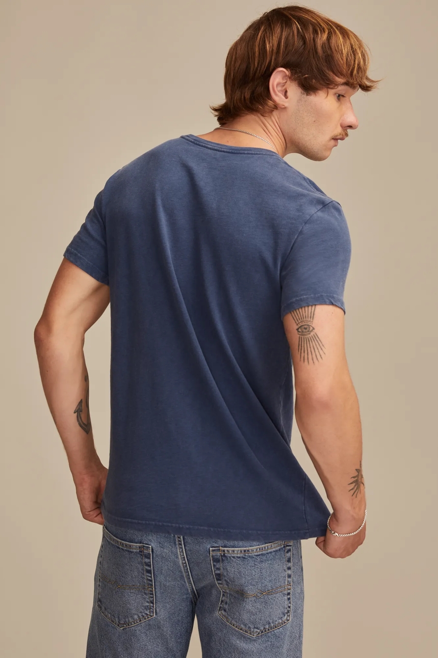 ROLLING STONES ARE COMING TEE — DARK DENIM — image 3