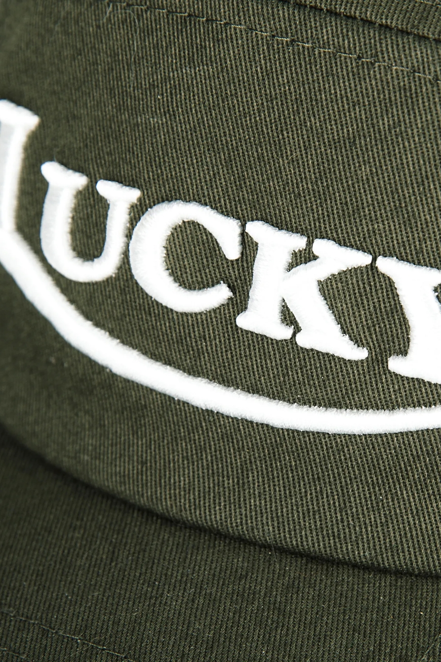 Lucky Embroidered 5 Panel Hat — LIGHT GREEN — image 3