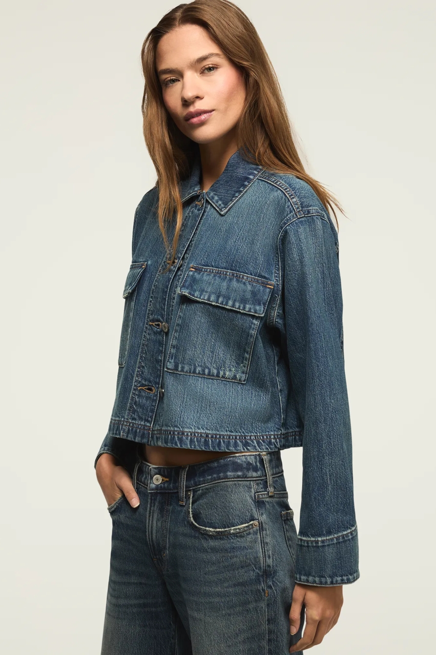 DENIM UTILITY JACKET — GLAMOROUS WASH — image 4