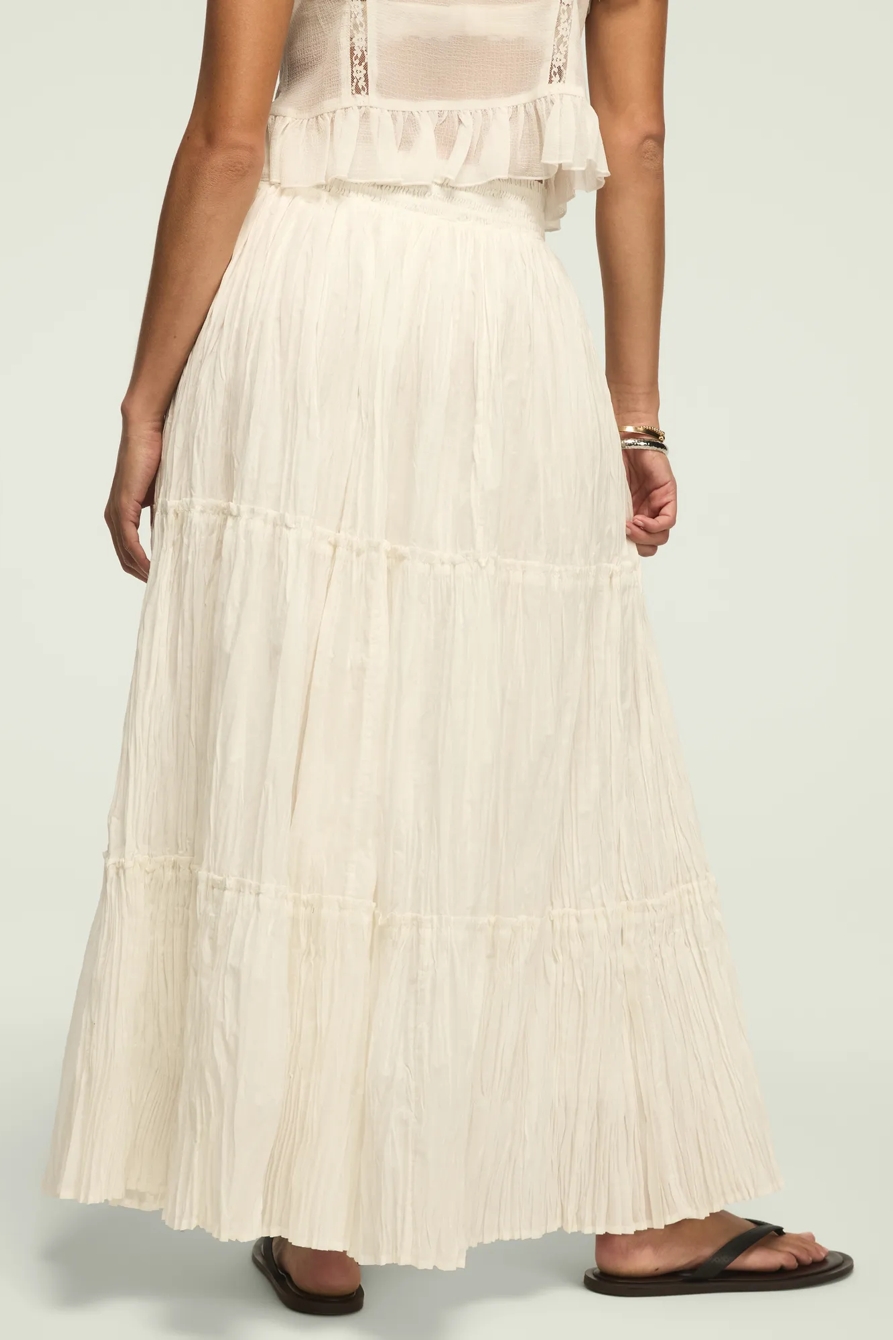 BROOMSTICK MAXI SKIRT — BRIGHT WHITE — image 3