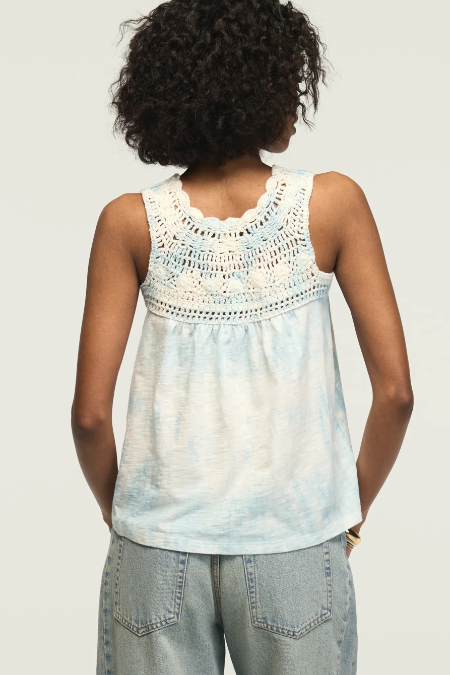 CROCHET TRIM SWING TANK — CELESTIAL BLUE — image 3