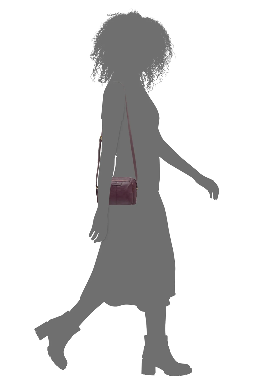 LANI VEGAN LEATHER CROSSBODY — BLACK CHERRY — image 3