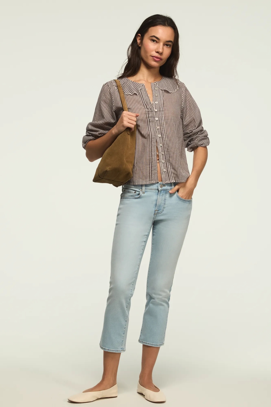 MID RISE SWEET CROP — BLUE BEACH WASH — image 1