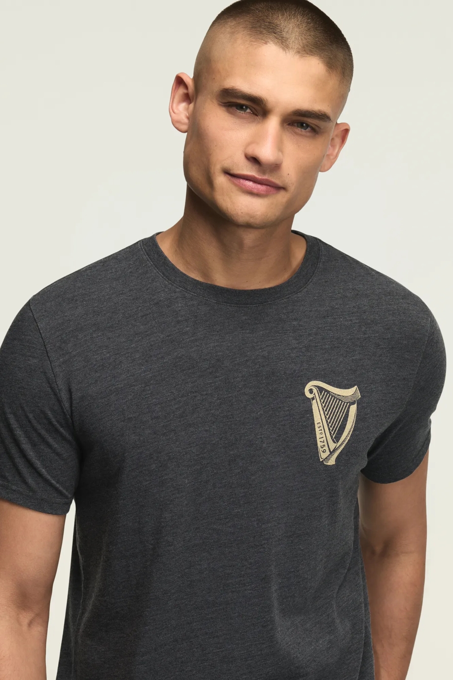 GUINNESS HARP TEE — JET BLACK — image 3