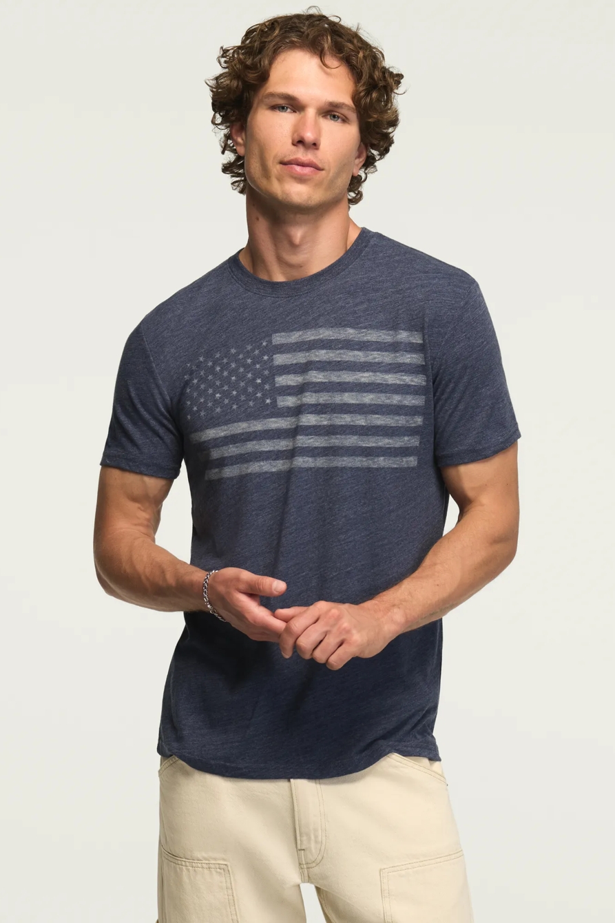 U.S.A. FLAG TEE — AMERICAN NAVY — image 1