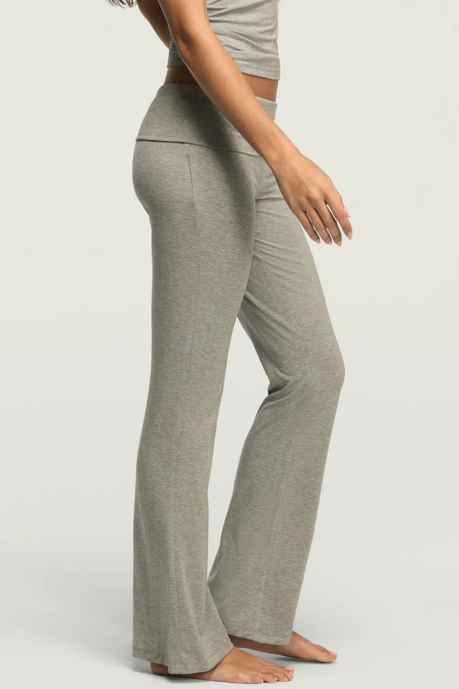 SOFT LOUNGE FLARE PANT — GREY HEATHER — image 4