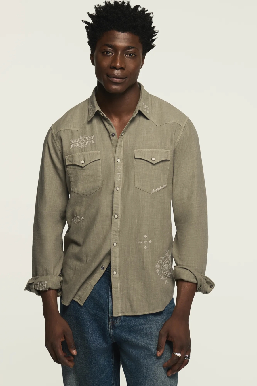 EMBROIDERED WESTERN SHIRT — OVERLAND TREK — image 1
