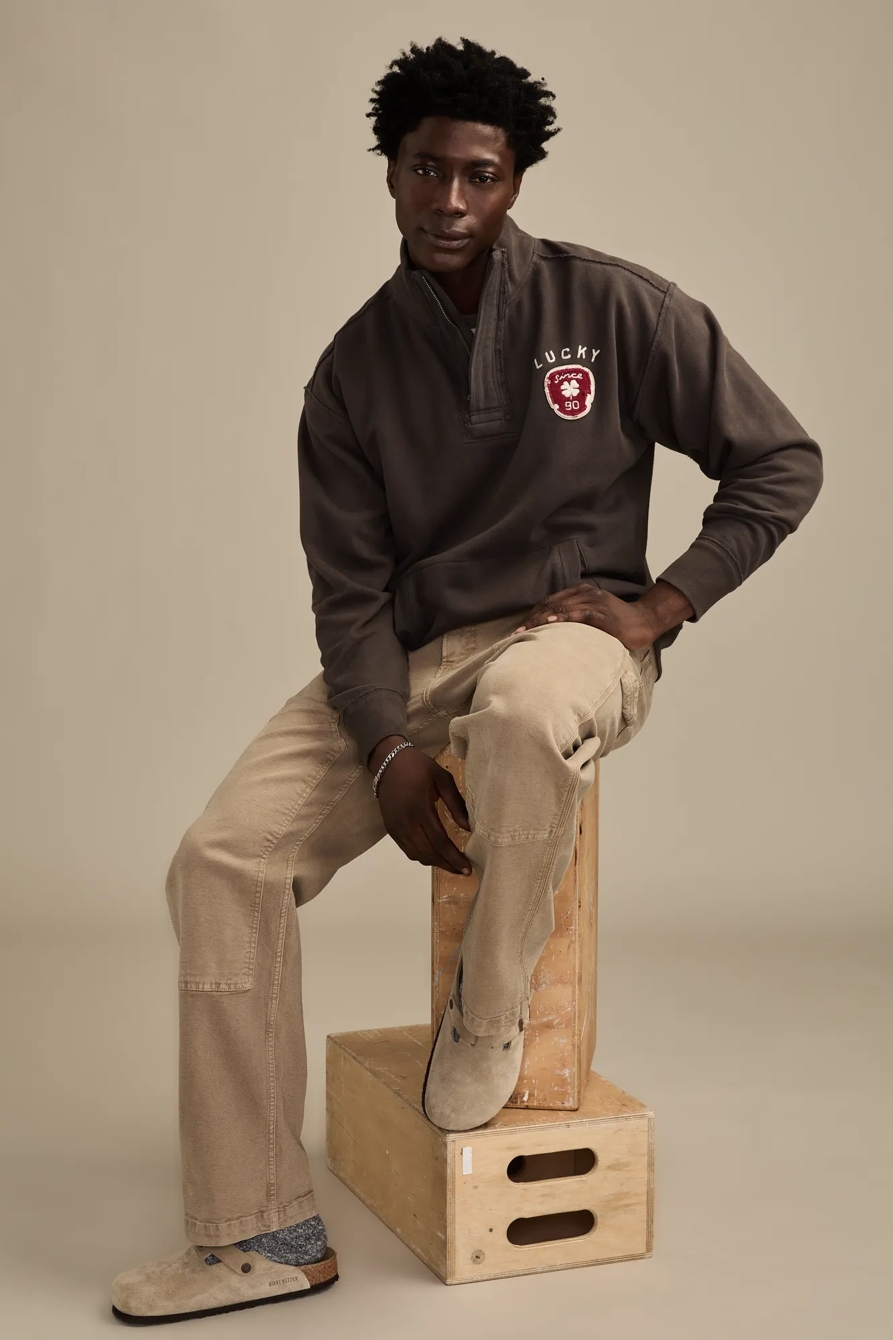 LUCKY BRAND QUARTER ZIP — RAVEN — image 5