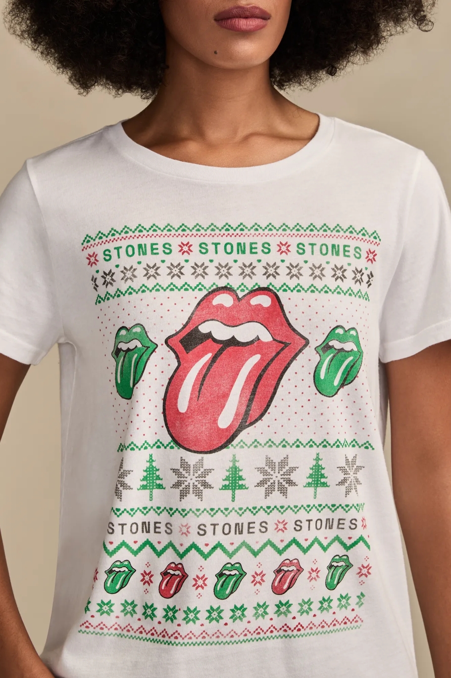 ROLLING STONES FAIR ISLE CLASSIC CREW — BRIGHT WHITE — image 2