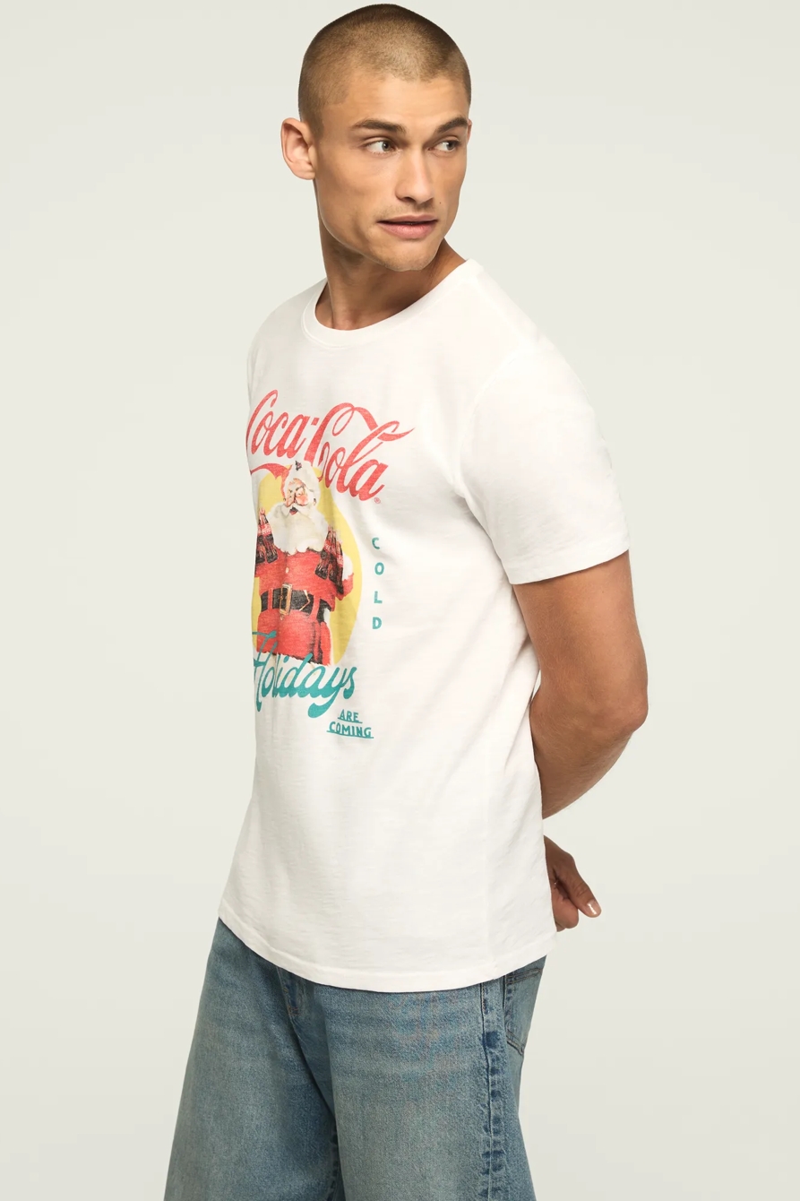COKE SANTA HOLIDAYS TEE — BRIGHT WHITE — image 4