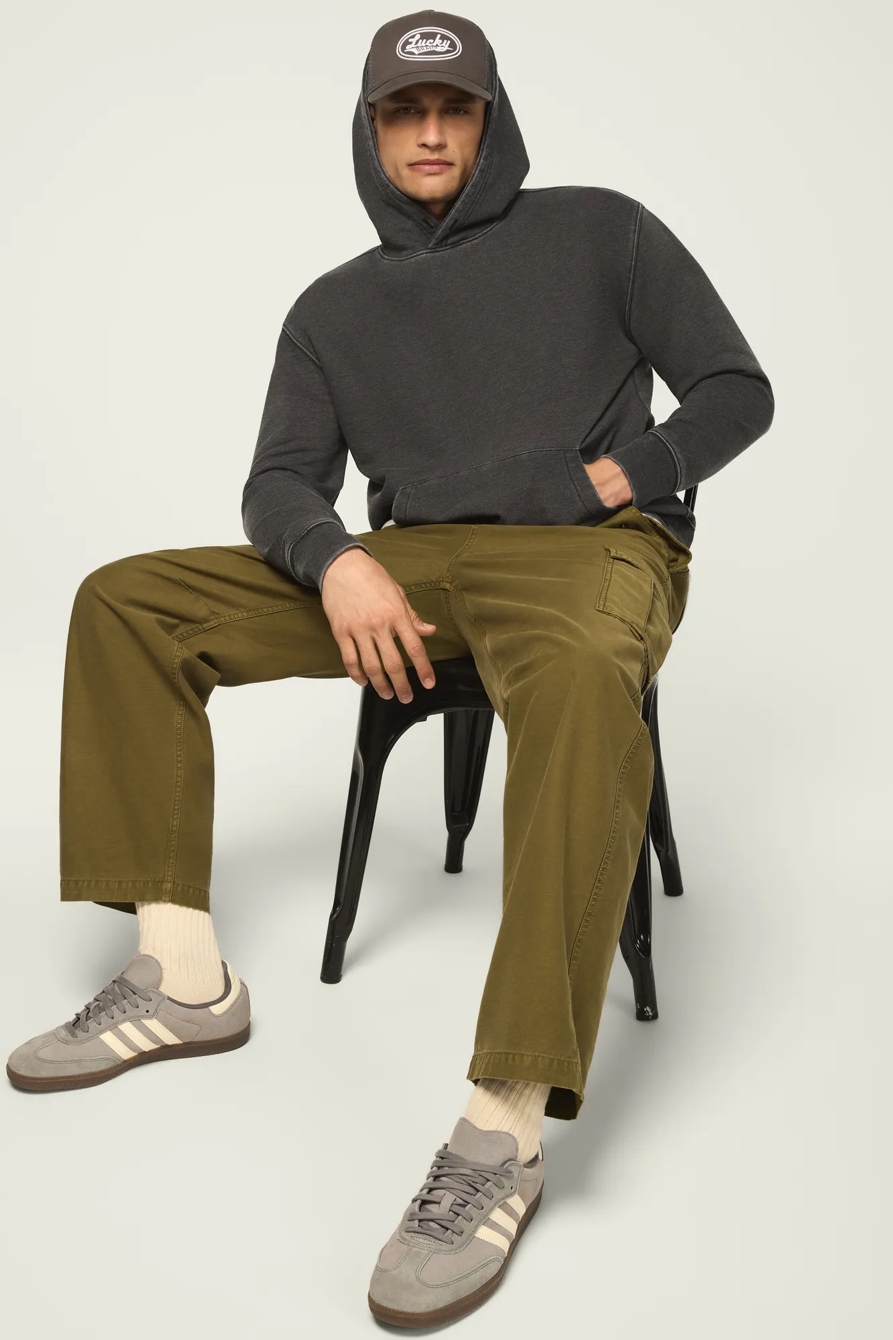 VENICE BURNOUT FRENCH TERRY HOODIE — JET BLACK — image 2