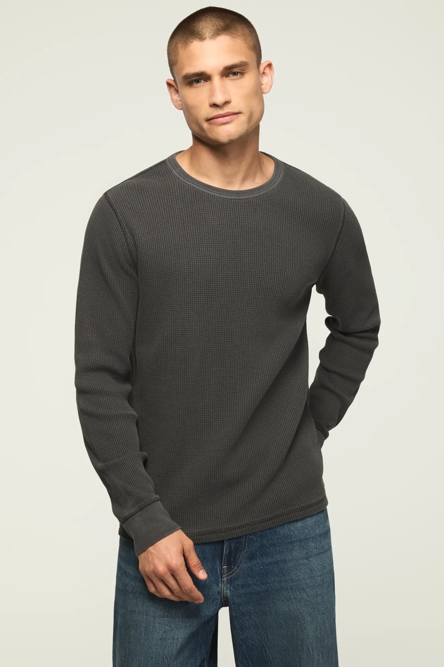 THERMAL LONG SLEEVE TEE — JET BLACK — image 1