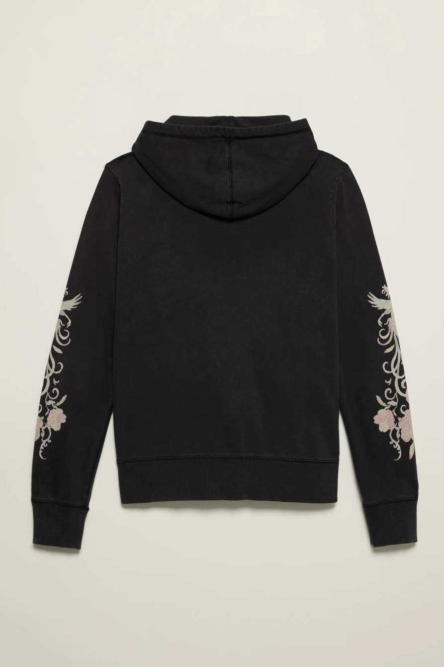 Lucky Brand Vintage Y2K Full Zip Hoodie — BLACK WASH — image 4
