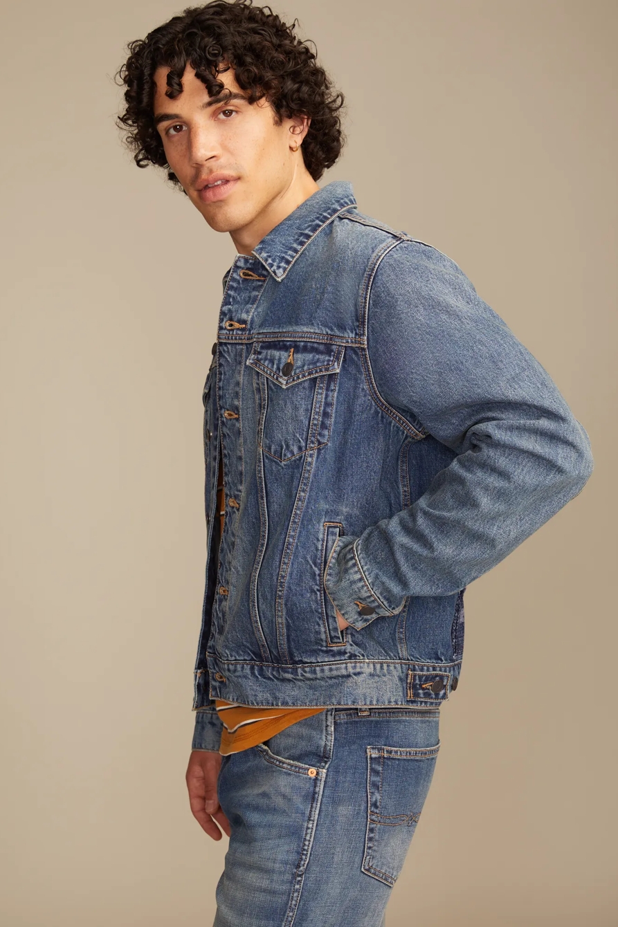 FRONTIER DENIM JACKET W/ SWEATER BACK PANEL — OUTLAW — image 4