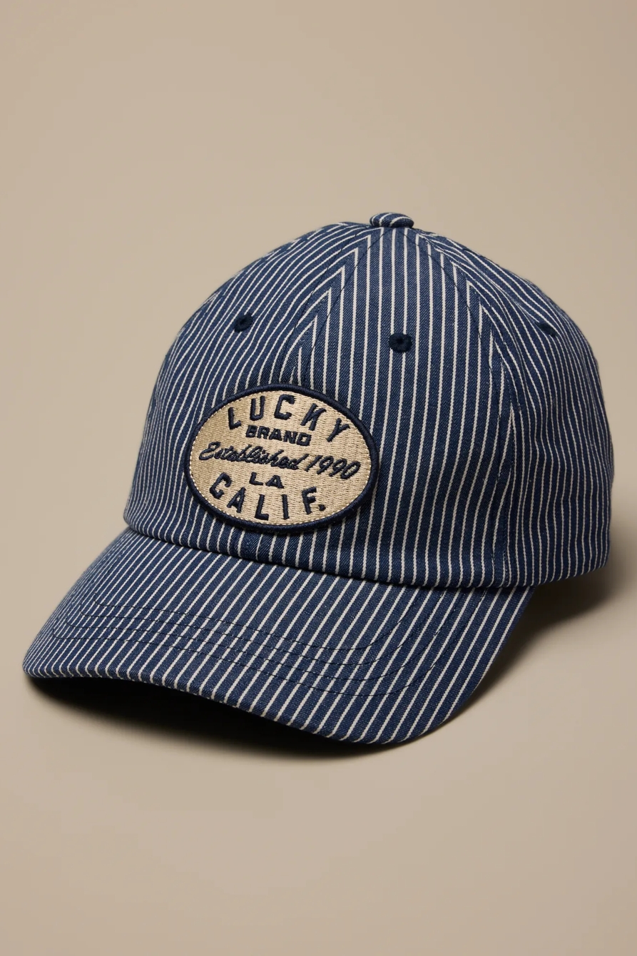 STRIPED LUCKY BASEBALL — BLUE WHITE STRIPE — image 1