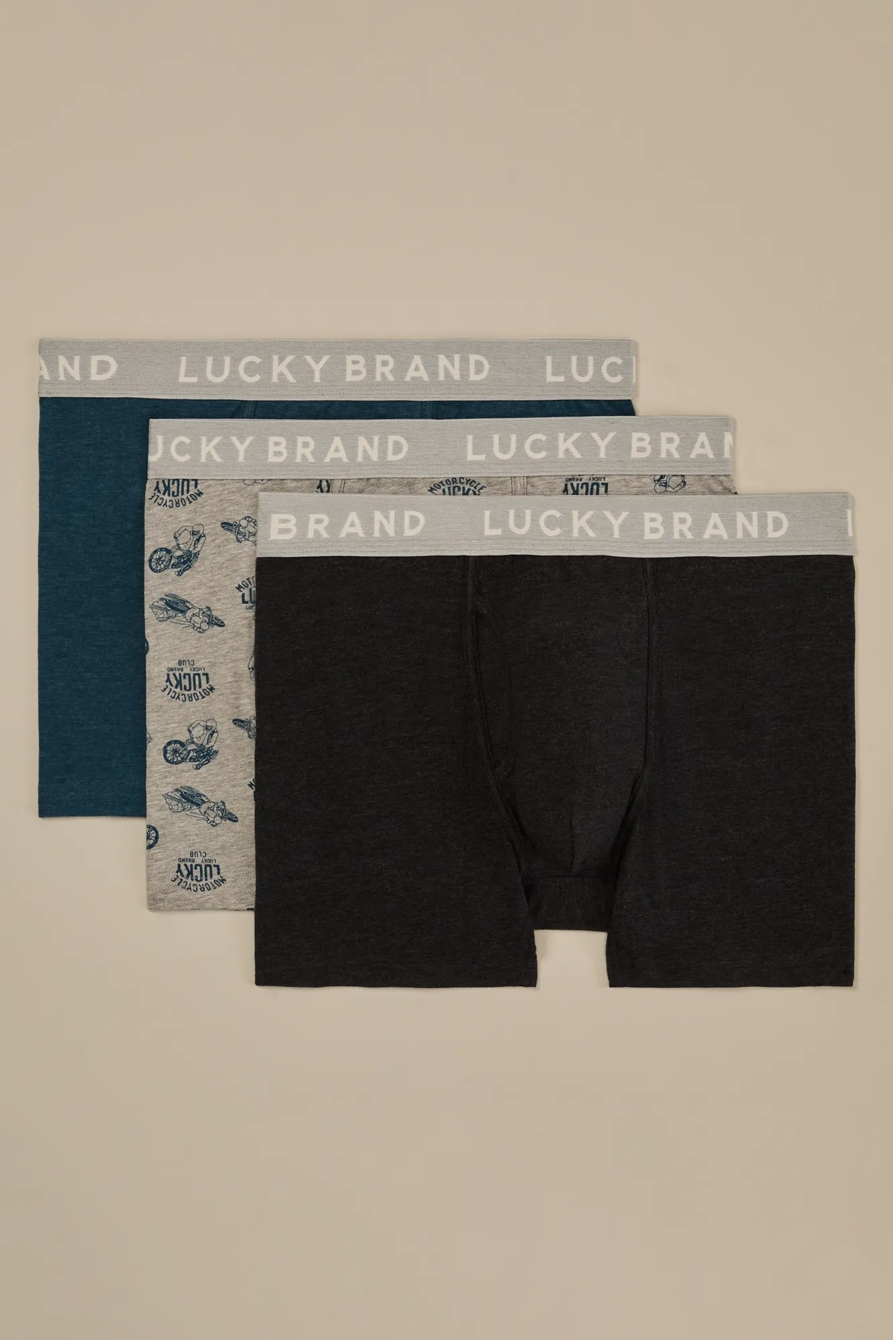 3 PACK STRETCH BOXER BRIEFS — MULTI — image 1