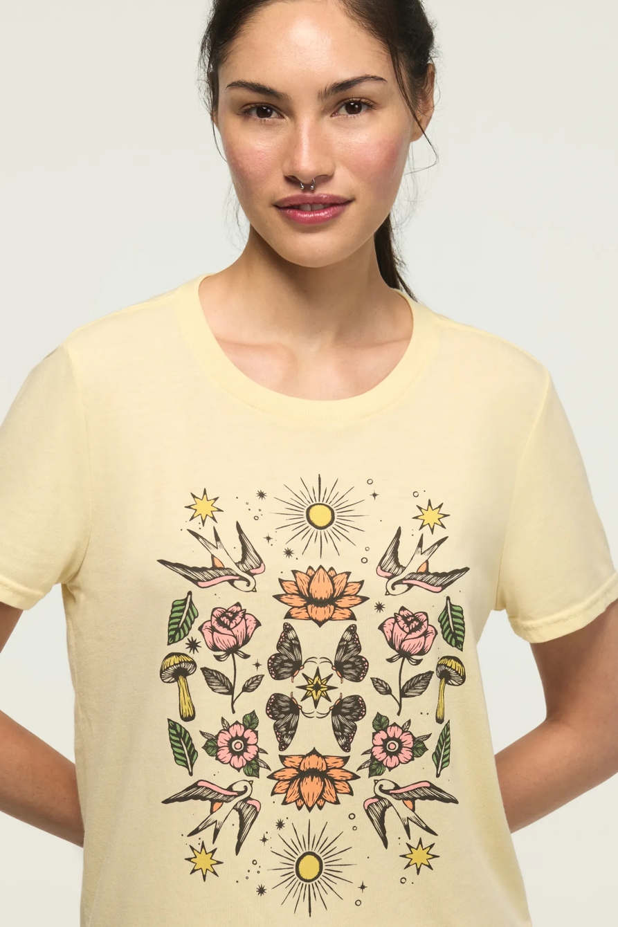 MIRROR SUN BIRDS CLASSIC CREW — VANILLA — image 2