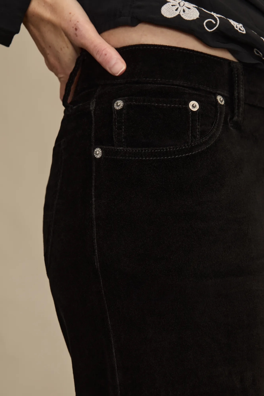 Mid Rise Velvet Sweet Wide Leg — SHOWDOWN — image 6