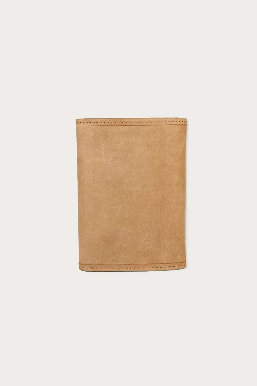 FLAG EMBOSSED LEATHER TRIFOLD WALLET — MEDIUM BROWN — image 2