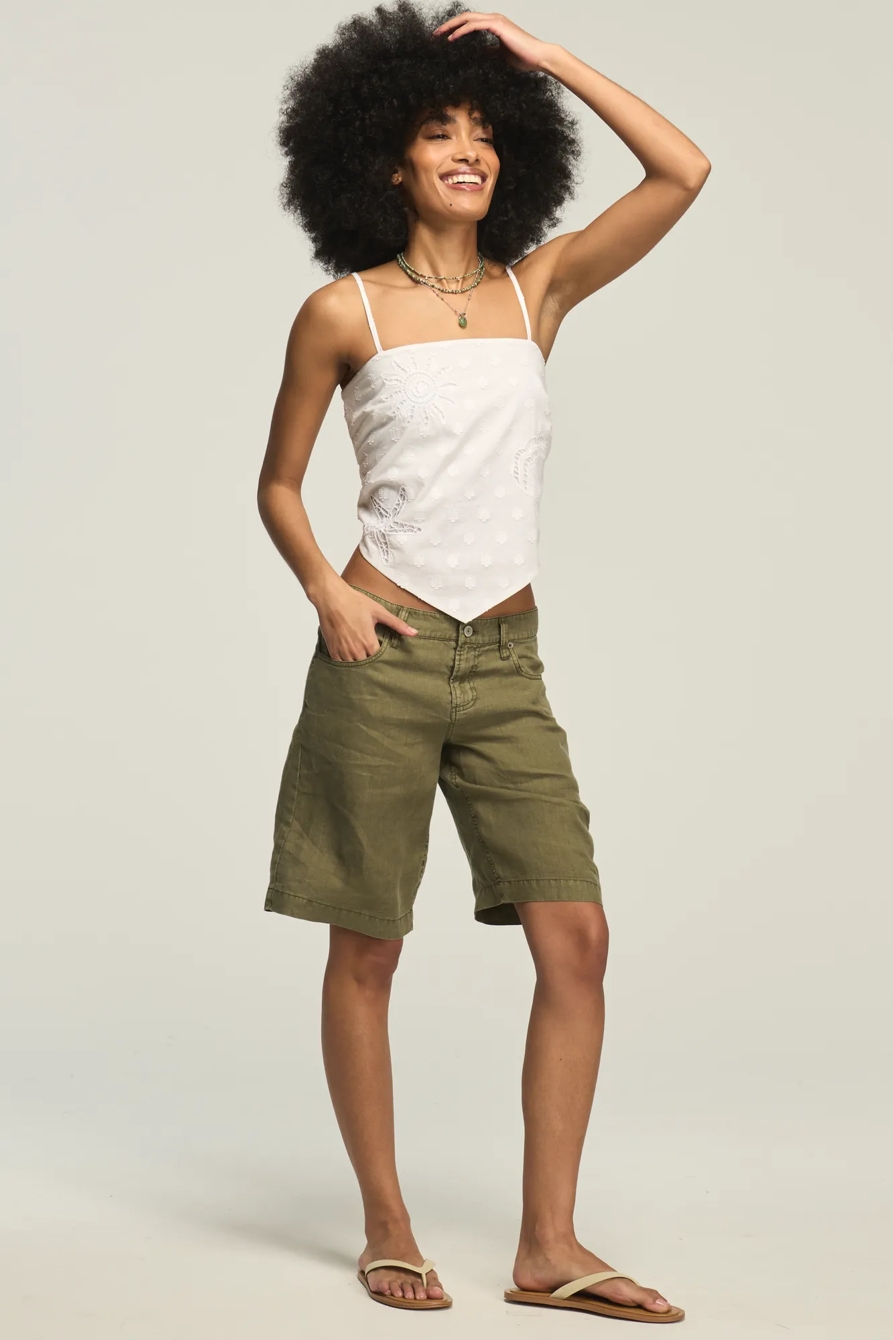 BEACHY CUTWORK BANDANA TOP — BRIGHT WHITE — image 5